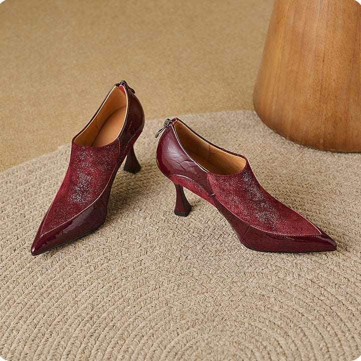 Evara Genuine Leather Heels
