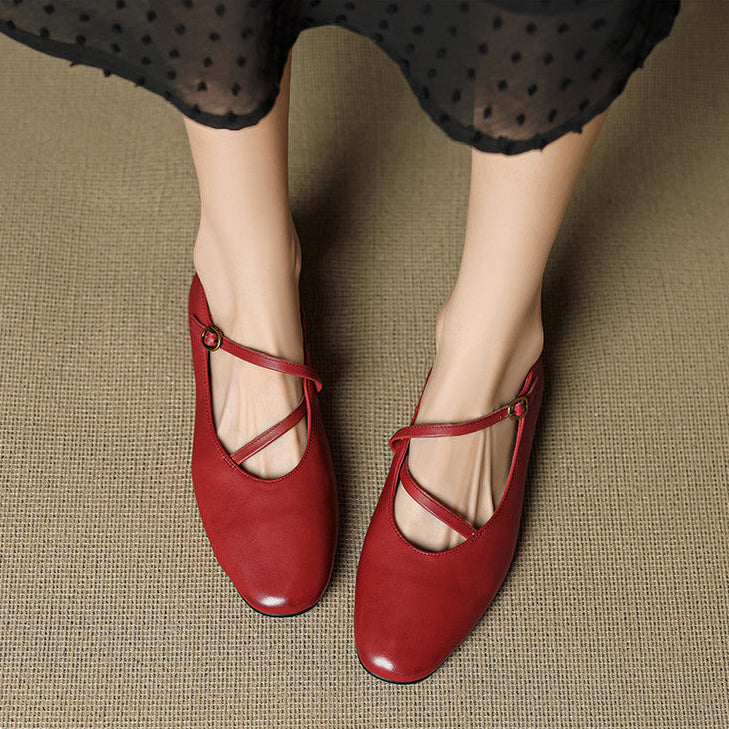 Valla Genuine Leather Flats