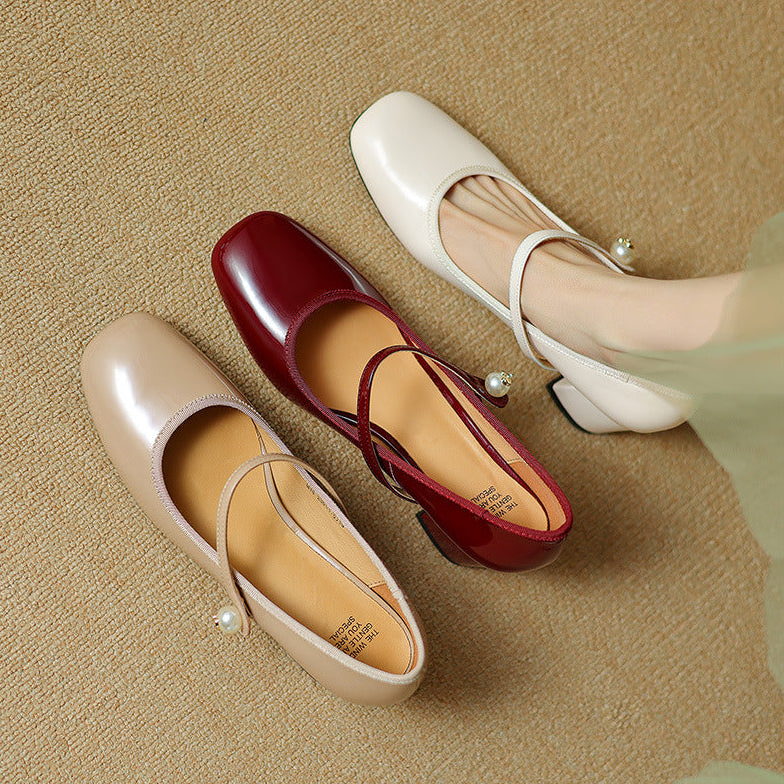 Calista Genuine Leather Heels
