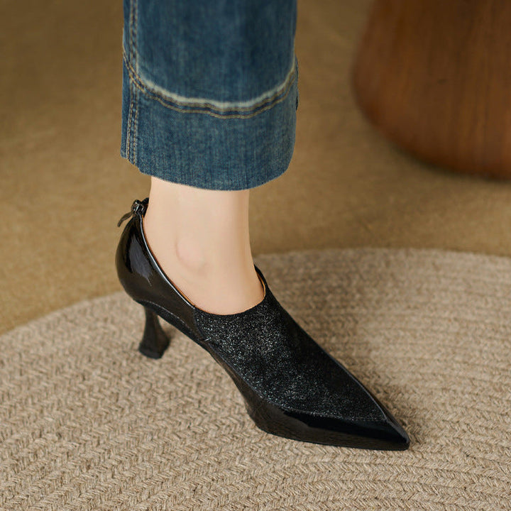 Evara Genuine Leather Heels