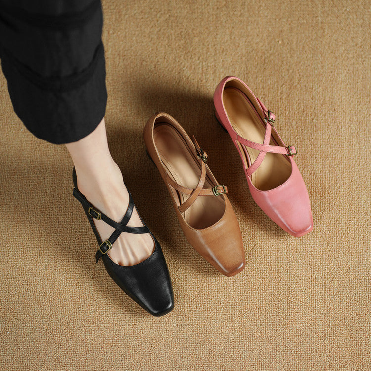 Auri Genuine Leather Heels