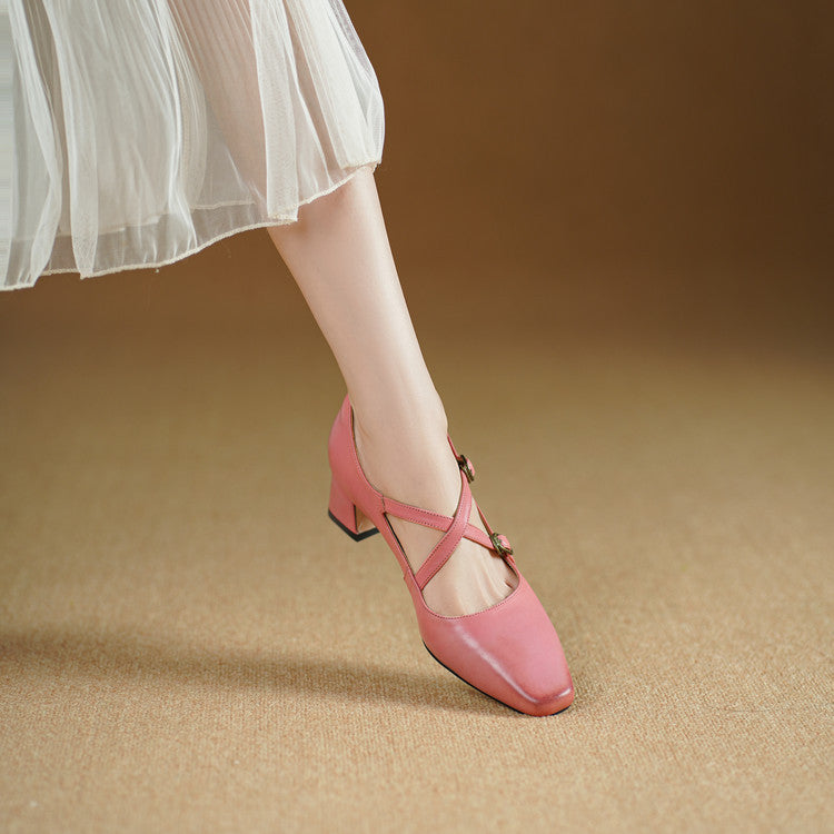 Auri Genuine Leather Heels