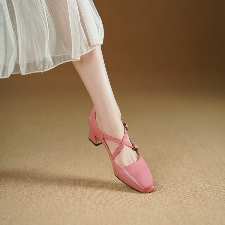 Auri Genuine Leather Heels