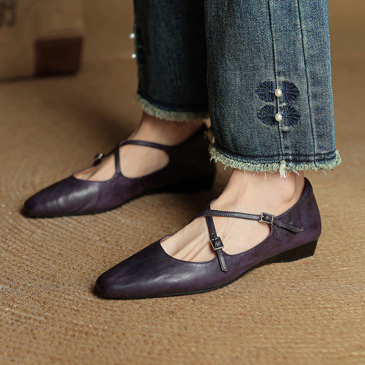 Odessa Genuine Leather Flats