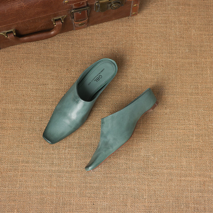 Nerissa Genuine Leather Mules