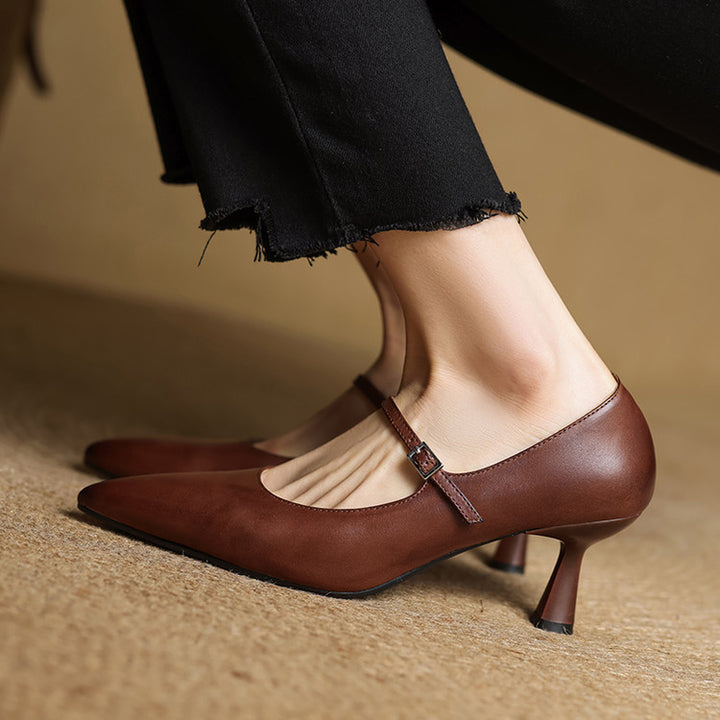 Eva Genuine Leather Heels