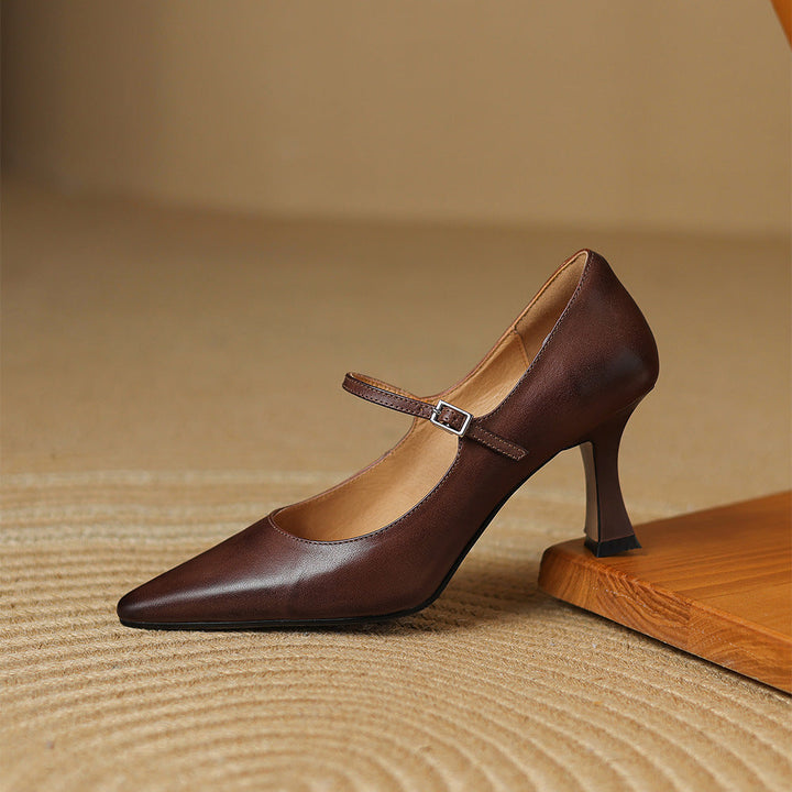 Kath Genuine Leather Heels