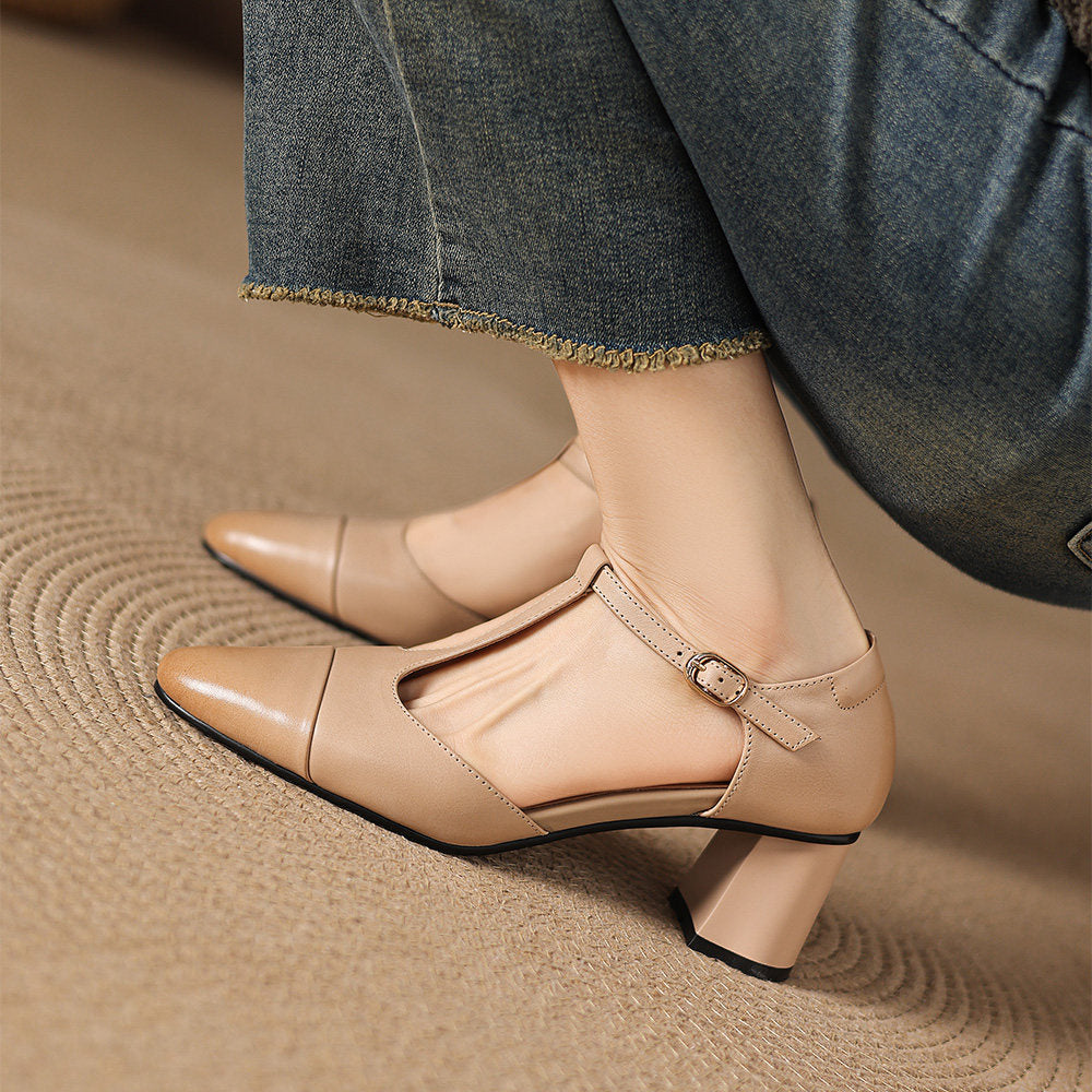Helene Genuine Leather Heels
