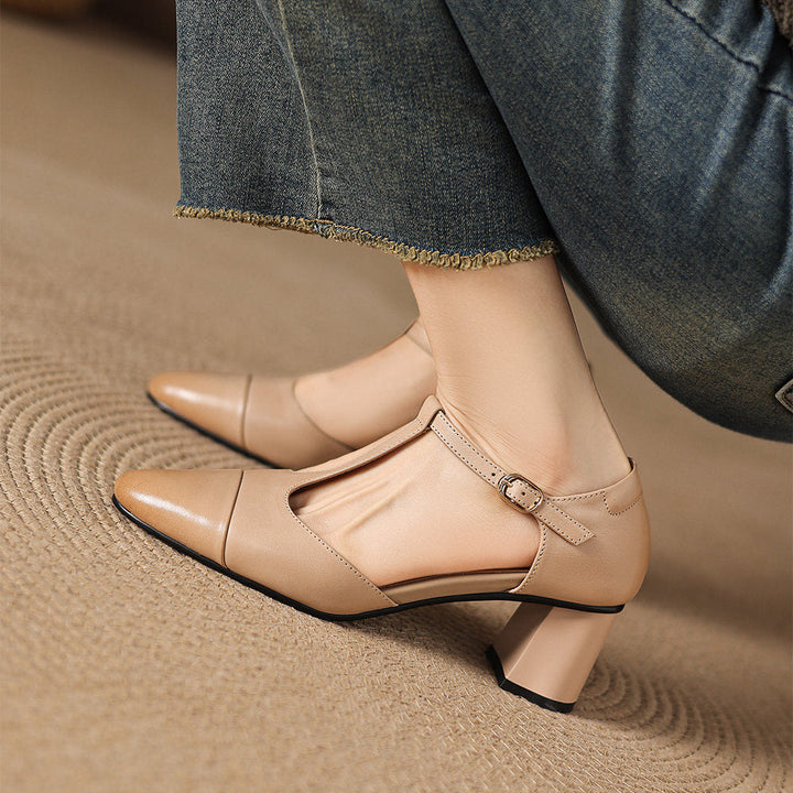 Helene Genuine Leather Heels