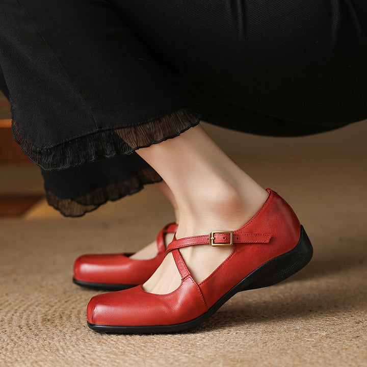 Fina Genuine Leather Flats
