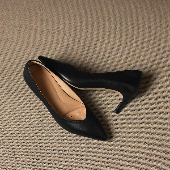 Lenora Genuine Leather Heels
