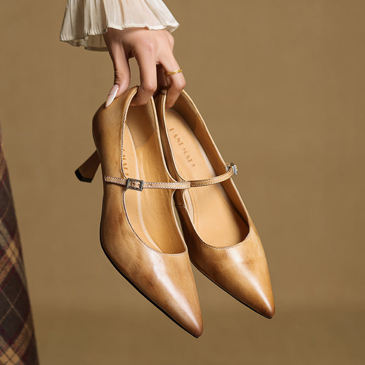 Eva Genuine Leather Heels