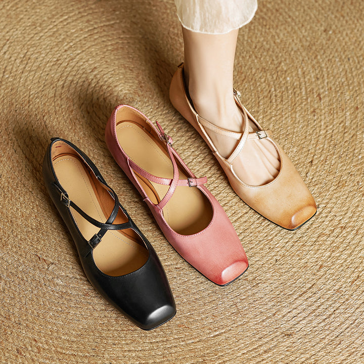 Iria Genuine Leather Flats