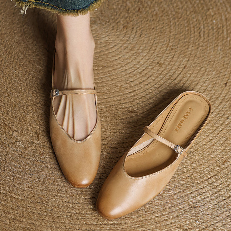 Avina Genuine Leather Mules