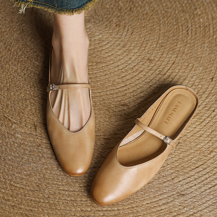 Avina Genuine Leather Mules