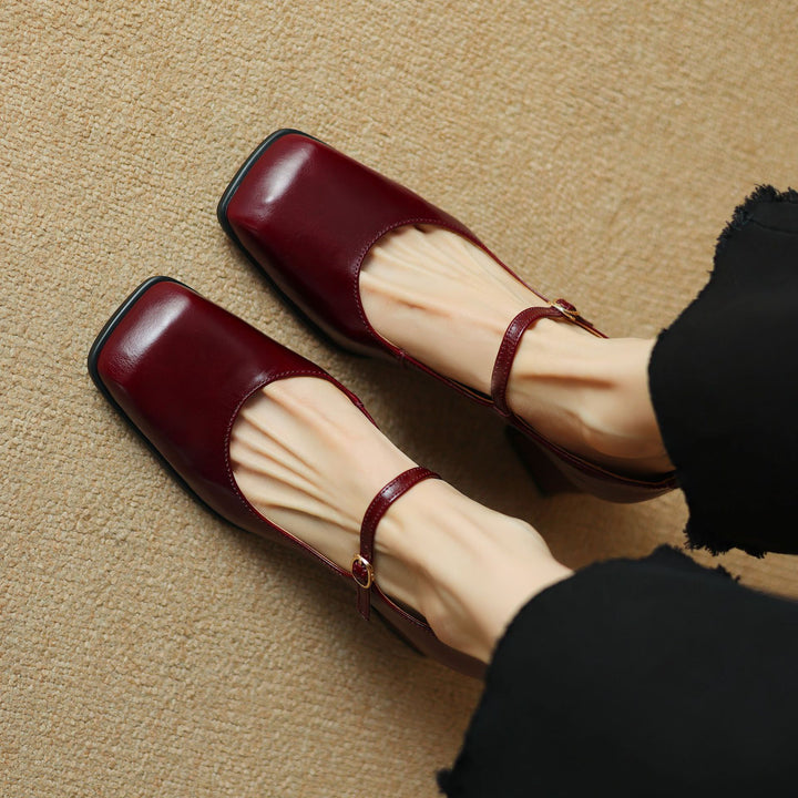 Roselle Genuine Leather Heels