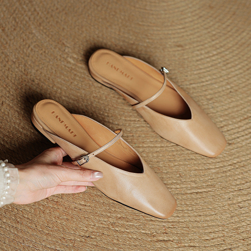Virela Genuine Leather Mules