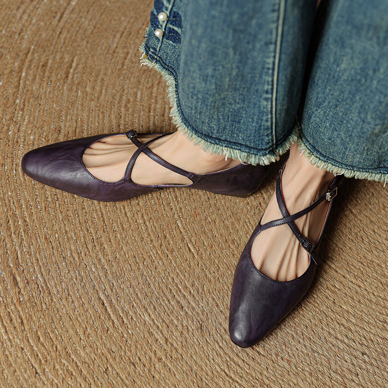 Odessa Genuine Leather Flats
