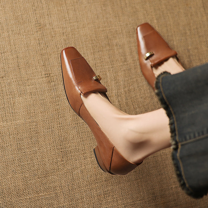 Luciana Genuine Leather Flats