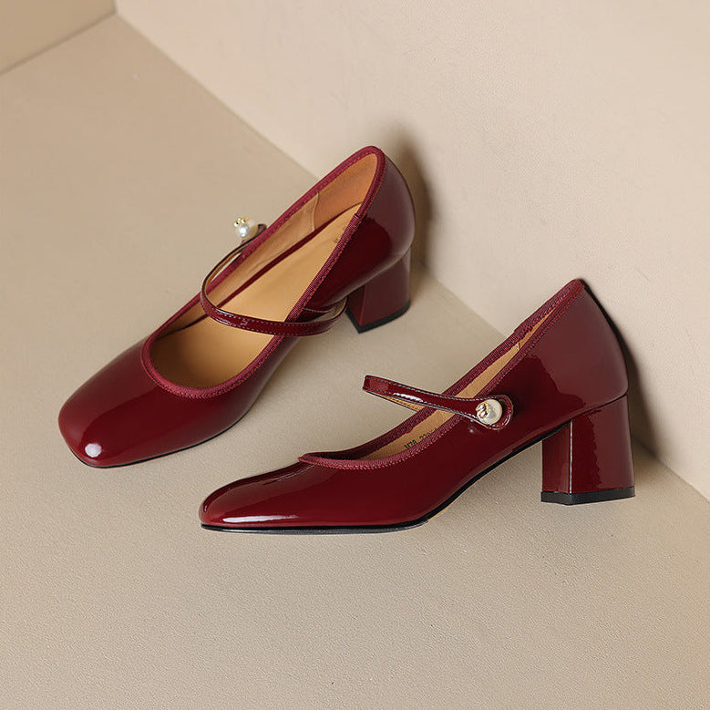 Calista Genuine Leather Heels