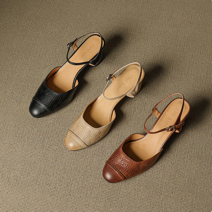 Savira Genuine Leather Heels