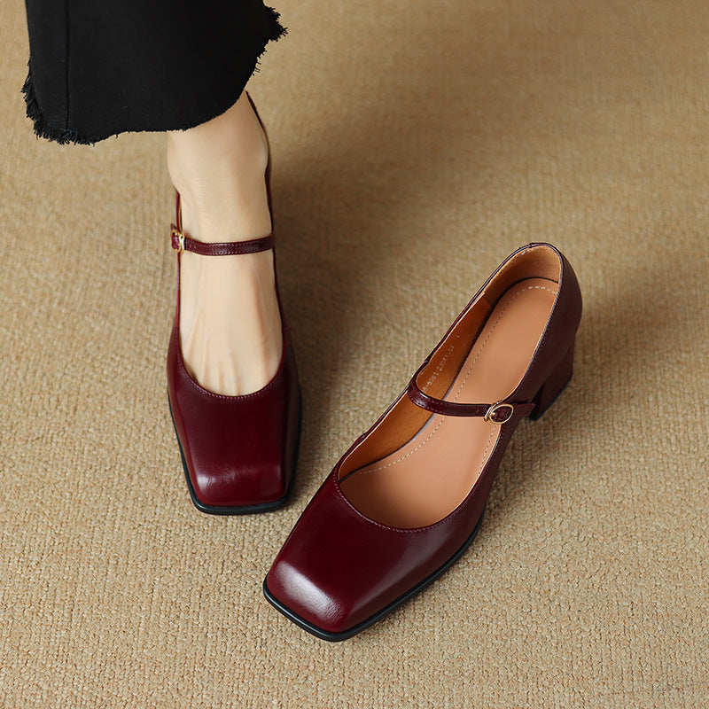Roselle Genuine Leather Heels