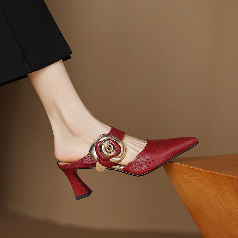 Amaria Genuine Leather Heels