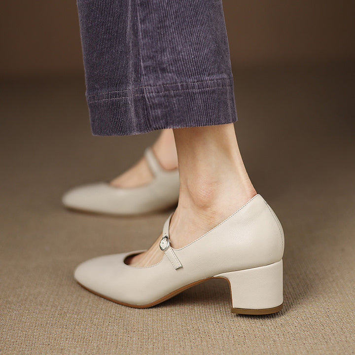 Arelis Genuine Leather Heels