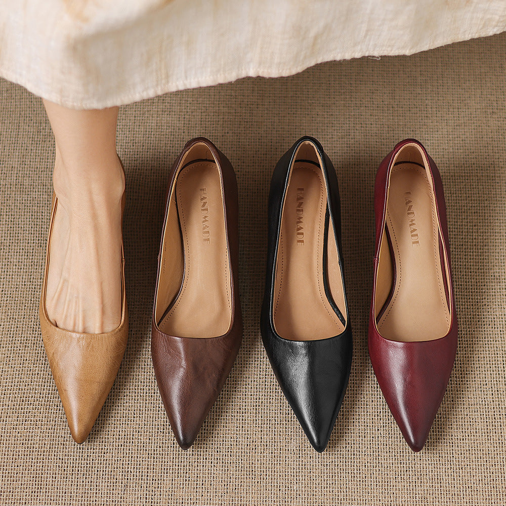 Calina Genuine Leather Heels