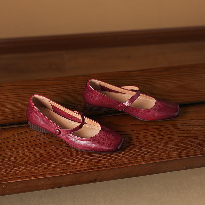 Orelia Genuine Leather Flats