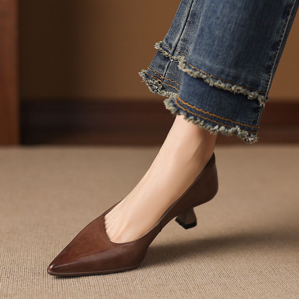 Valeria Genuine Leather Heels