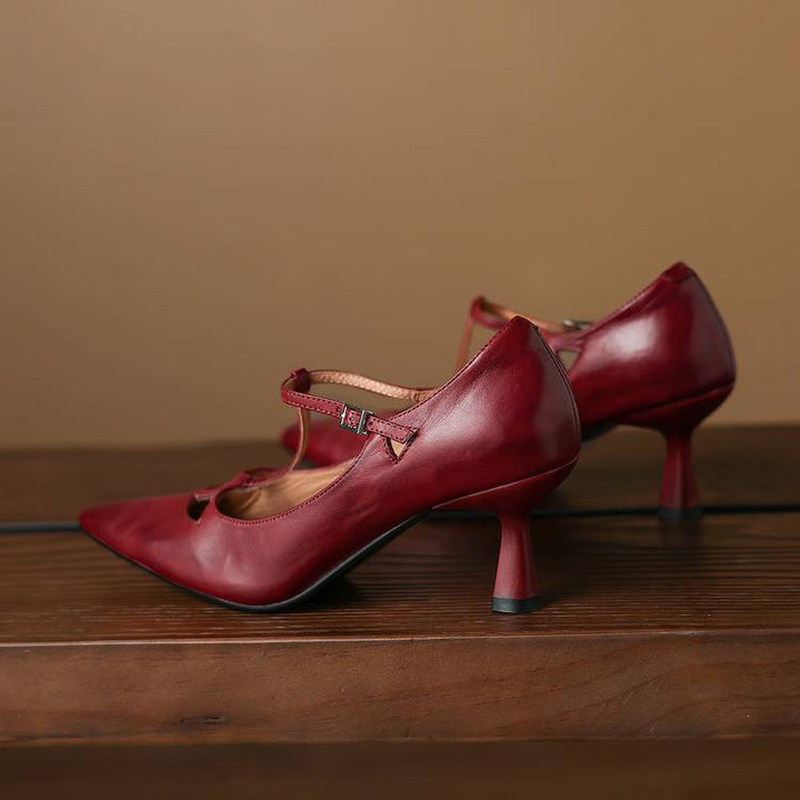 Lucia Genuine Leather Heels