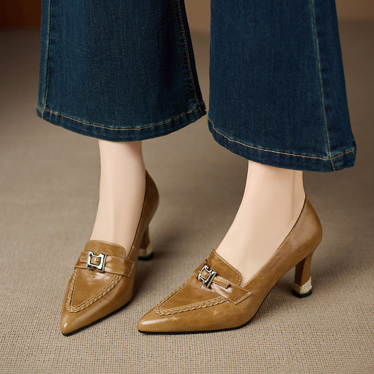 Eris Genuine Leather Heels