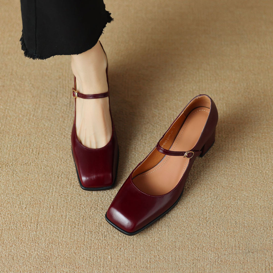 Roselle Genuine Leather Heels