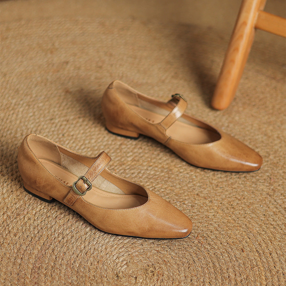 Lila Genuine Leather Flats