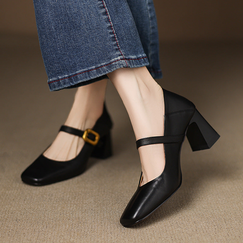 Luna Genuine Leather Heels