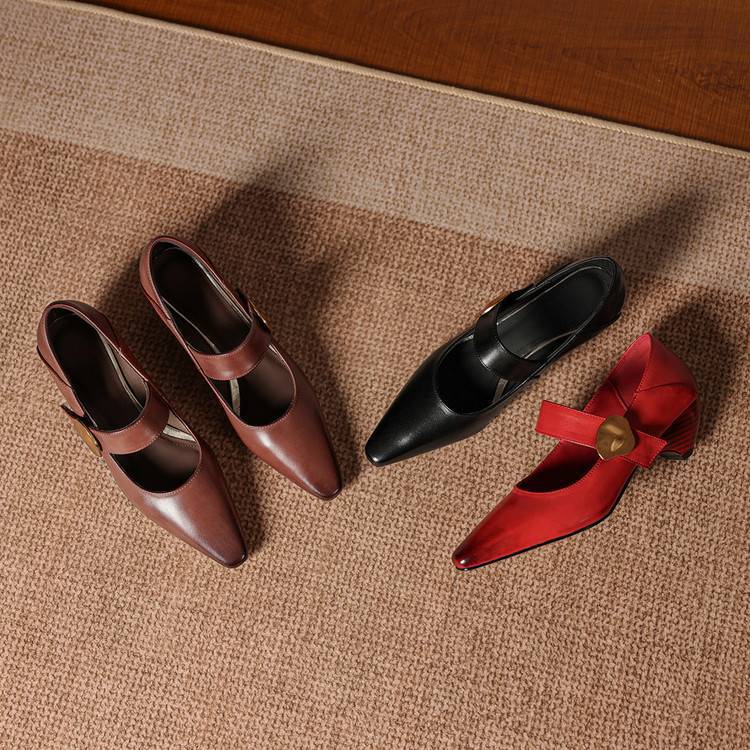 Alysa Genuine Leather Heels