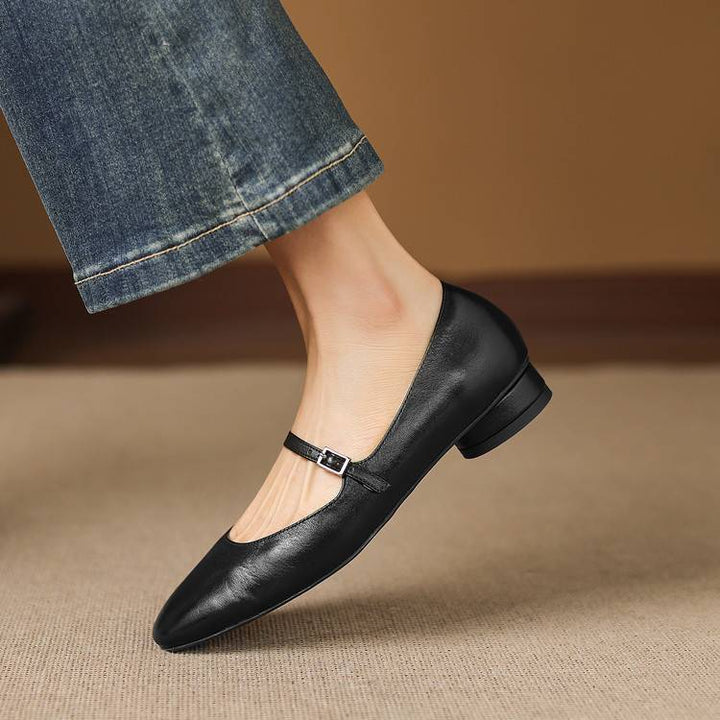 Rose Genuine Leather Flats