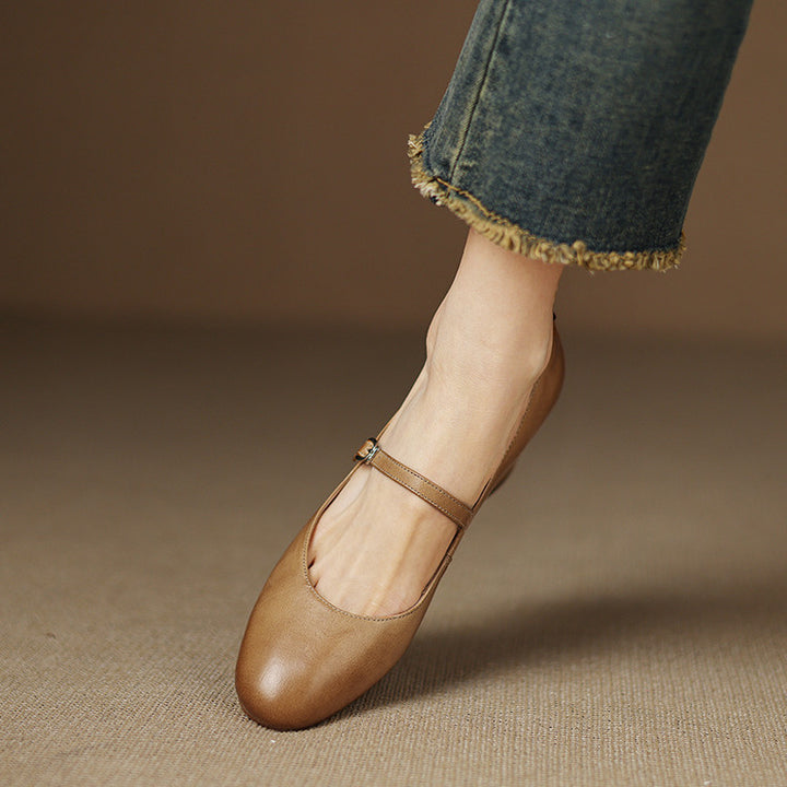 Arelis Genuine Leather Heels