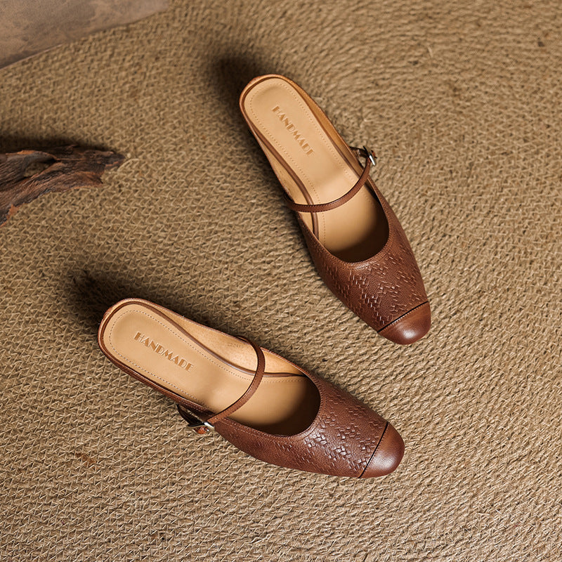 Vivette Genuine Leather Mules