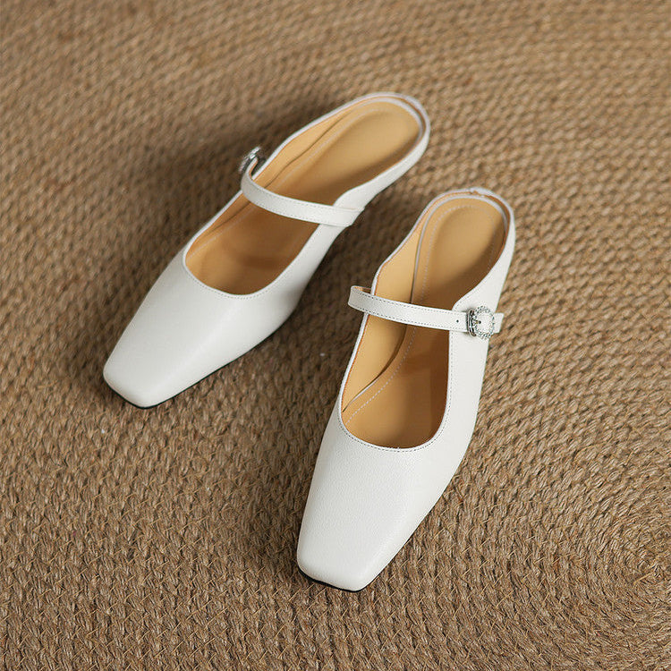 Lisa Genuine Leather Mules