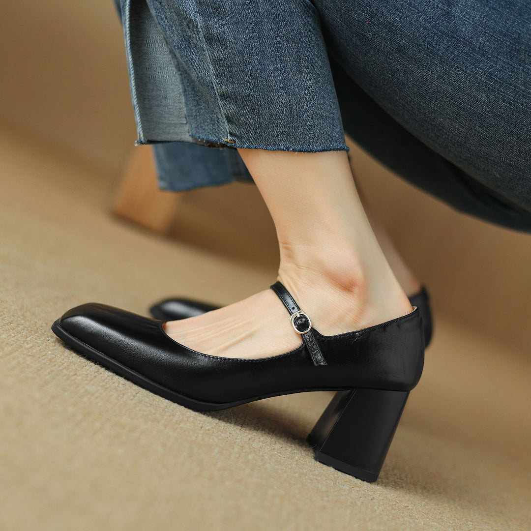Roselle Genuine Leather Heels