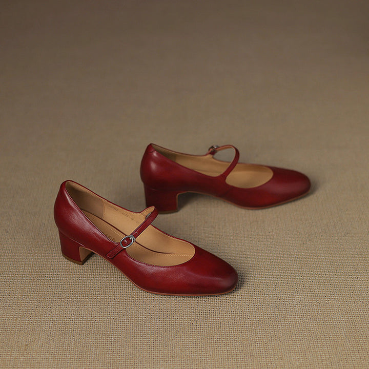 Arelis Genuine Leather Heels