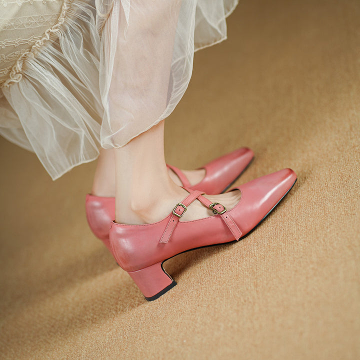 Auri Genuine Leather Heels