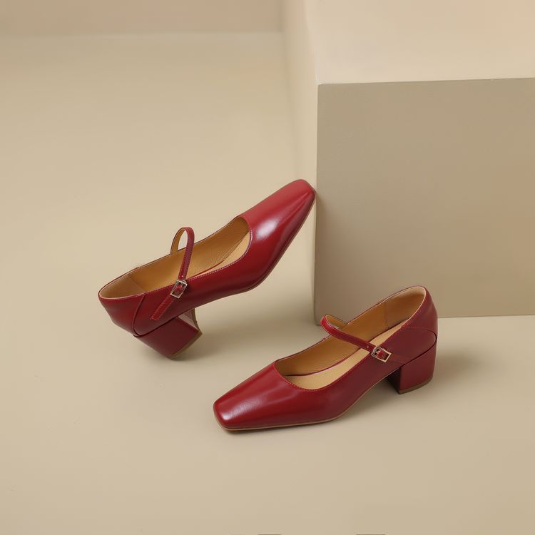 Kristen Genuine Leather Heels