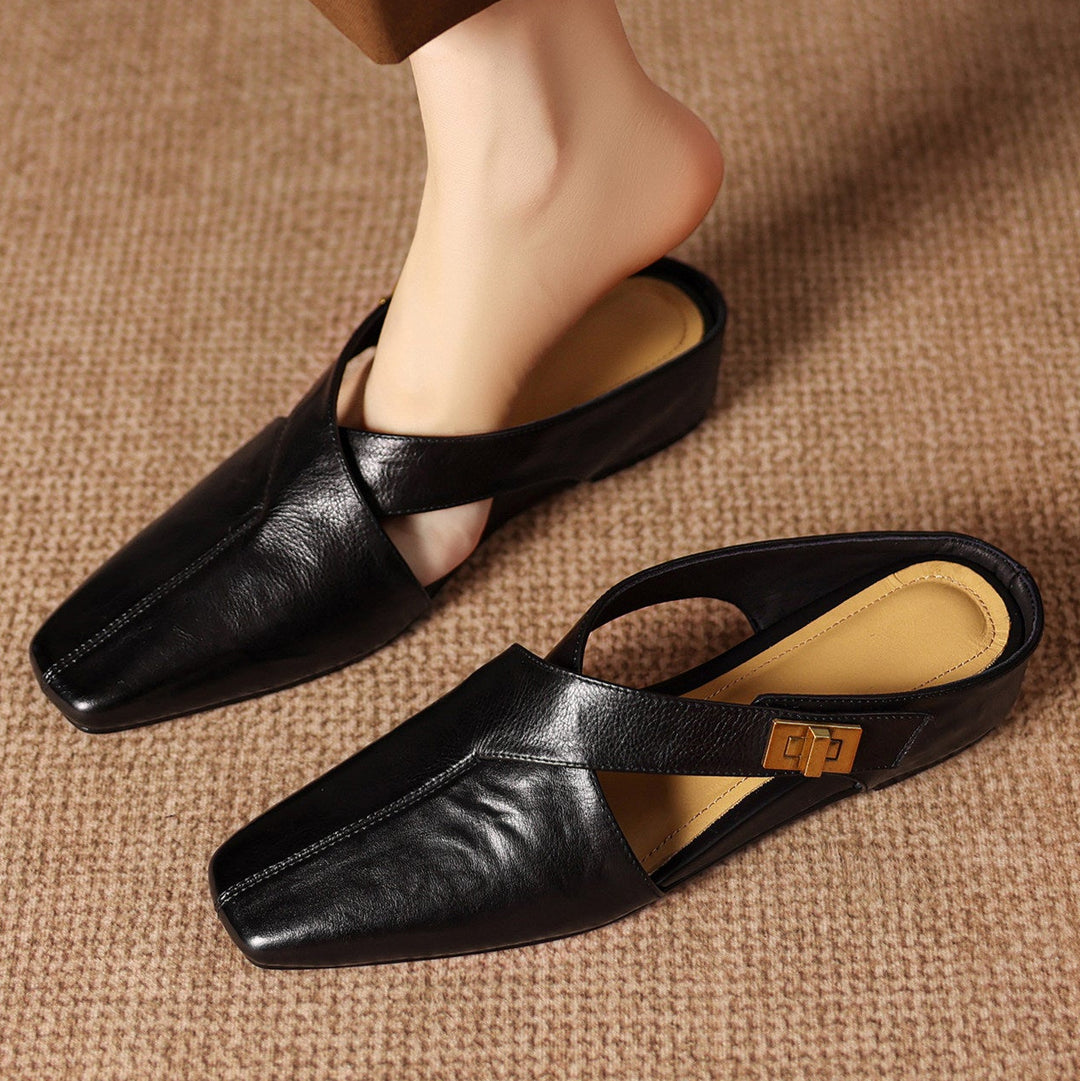 Ravessia Genuine Leather Mules