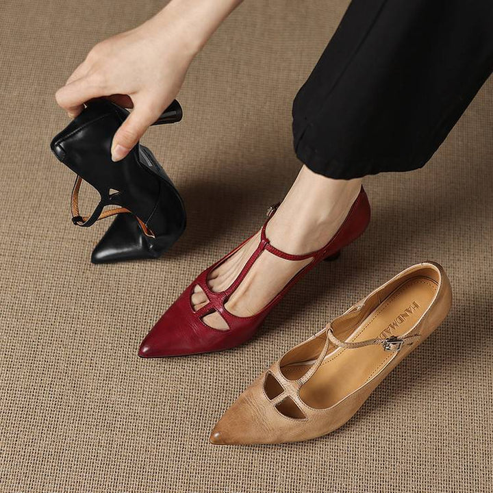 Lucia Genuine Leather Heels