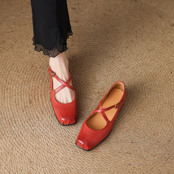 Fina Genuine Leather Flats