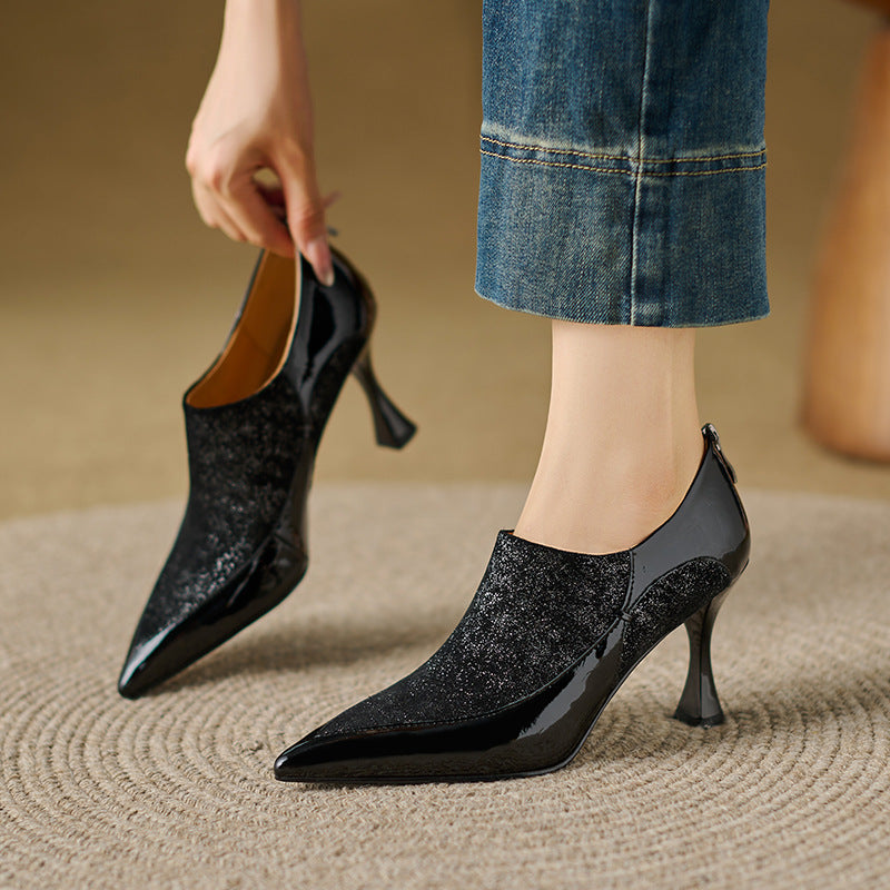 Evara Genuine Leather Heels