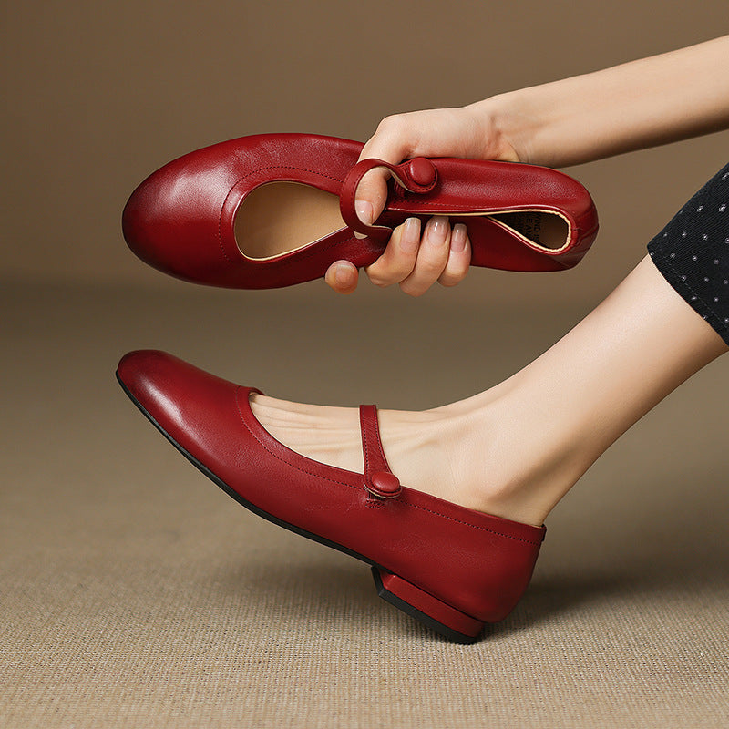 Renata Genuine Leather Flats
